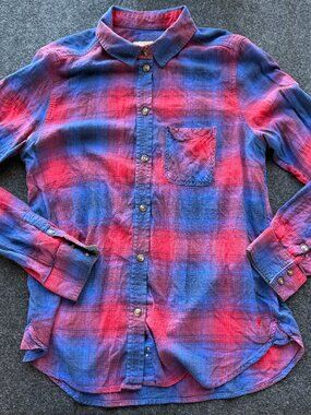 American Eagle Vintage Boyfriend Plaid Flannel Medium